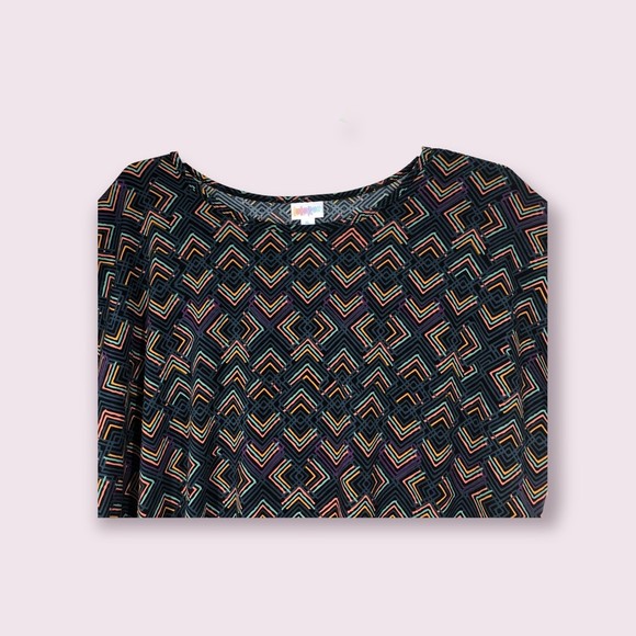 Lularoe Plus SZ XL Hi/Lo Hem Geometrically Designed Tunic Top, Tush Cover, Long - Picture 3 of 8